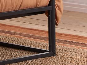 Land Of Beds Lorient Black Metal Bed Frame4