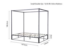 Land Of Beds Lorient Black Metal Bed Frame6