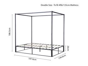 Land Of Beds Lorient Black Metal Bed Frame7