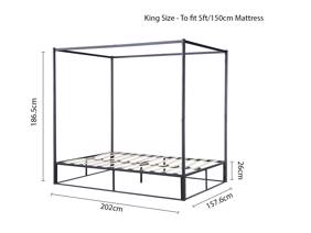 Land Of Beds Lorient Black Metal Bed Frame8