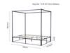Land Of Beds Lorient Black Metal Small Double Bed Frame8