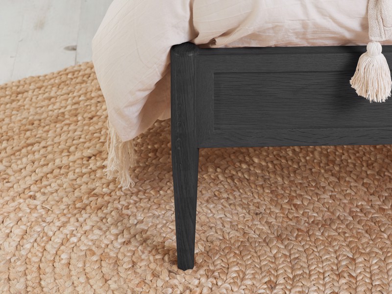 Land Of Beds Paris Black Wooden Bed Frame7