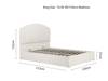 Land Of Beds Milan White Fabric Double Ottoman Bed8
