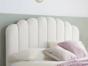Land Of Beds Milan White Fabric King Size Ottoman Bed4