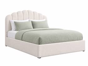 Land Of Beds Milan White Fabric Ottoman Bed5