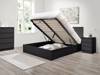 Land Of Beds Sintra Black Wooden Ottoman Bed2