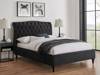 Land Of Beds Bridgerton Black Fabric King Size Bed Frame1