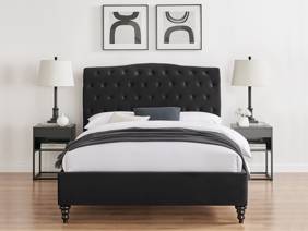 Land Of Beds Bridgerton Black Fabric Bed Frame3