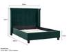 Land Of Beds Brimsley Emerald Green Fabric Double Bed Frame5
