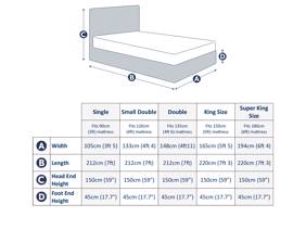 Land Of Beds Freya Fabric Bed Frame4