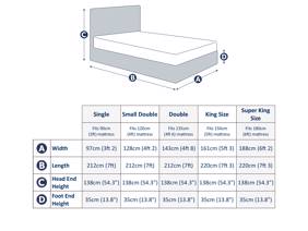 Land Of Beds Cora Fabric Bed Frame3