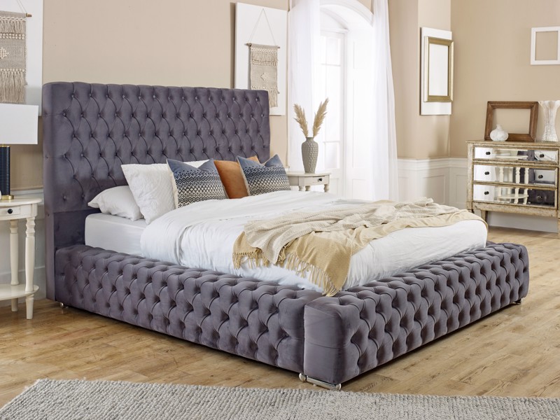 Land Of Beds Sofia Fabric Double Bed Frame1