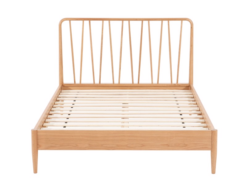 Land Of Beds Helsinki Natural Finish Wooden Bed Frame4