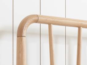 Land Of Beds Helsinki Natural Finish Wooden Super King Size Bed Frame3