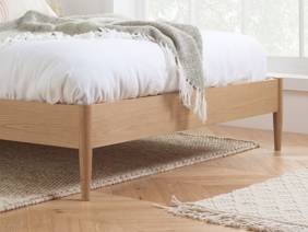 Land Of Beds Helsinki Natural Finish Wooden Super King Size Bed Frame4