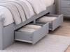 Land Of Beds Winton Fixed Drawer Grey Wooden Bed Frame3