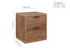 Land Of Beds CLEARANCE STOCK - Mars Two Drawer Standard Bedside Table6