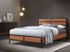 Land Of Beds Dawson Tan Fabric Double Bed Frame2