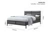 Land Of Beds Dawson Grey Fabric Bed Frame4