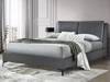 Land Of Beds Henley Grey Fabric King Size Bed Frame2