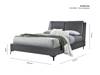 Land Of Beds Henley Grey Fabric Double Bed Frame4