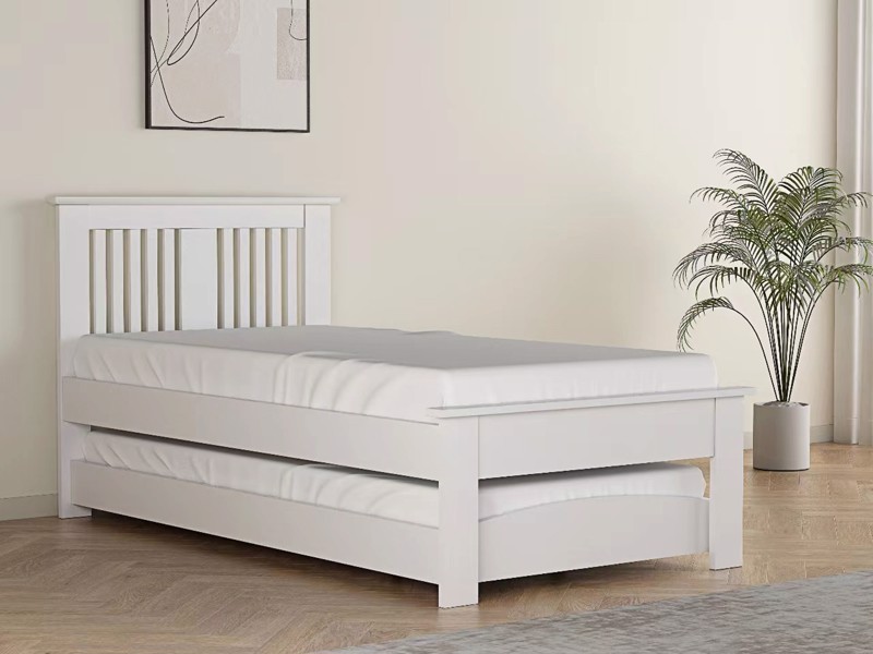 Land Of Beds Cooper White Wooden Guest Bed1