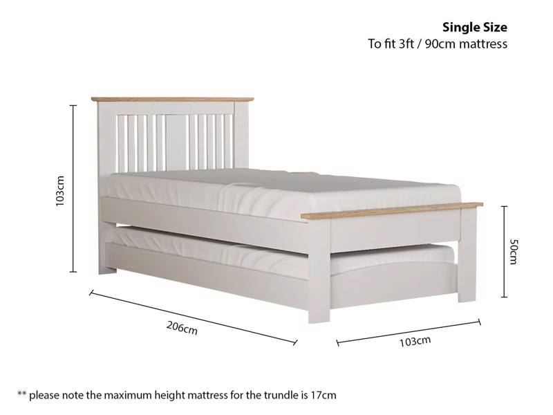 Land Of Beds Cooper White Oak Wooden Guest Bed4