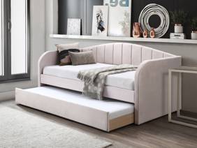 Land Of Beds Penny Pink Fabric Day Bed2