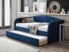 Land Of Beds Penny Blue Fabric Single Day Bed2