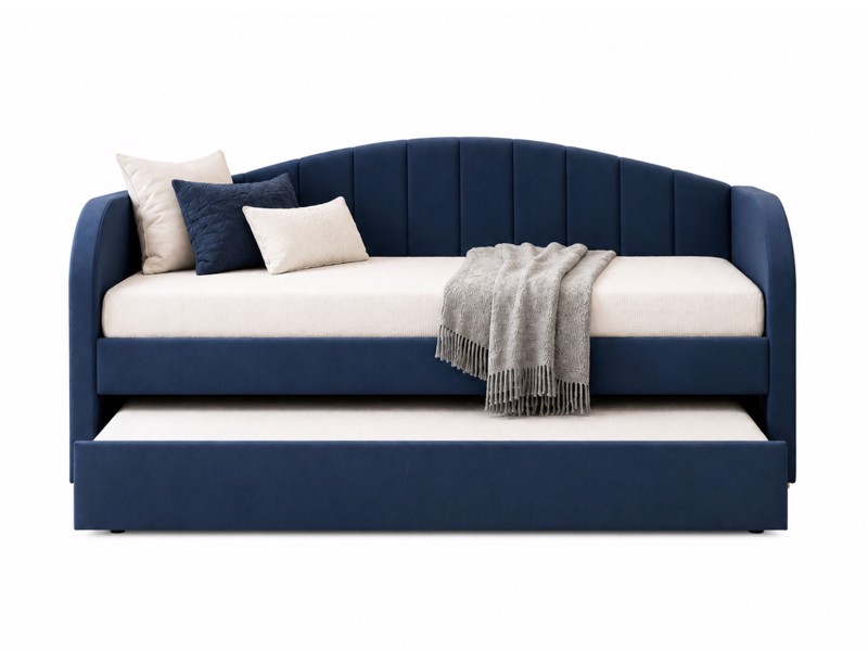 Land Of Beds Penny Blue Fabric Day Bed3