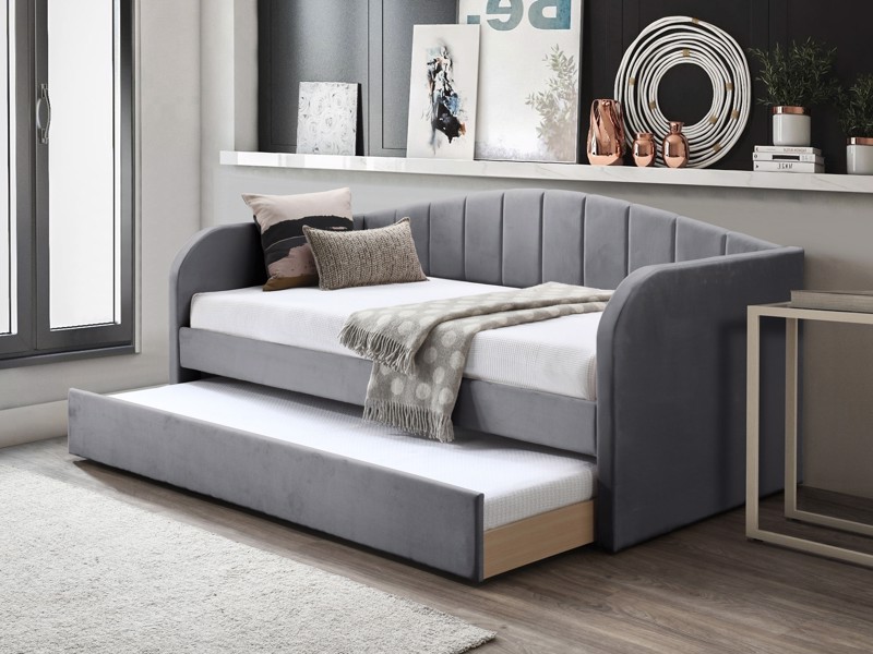 Land Of Beds Penny Grey Fabric Day Bed2