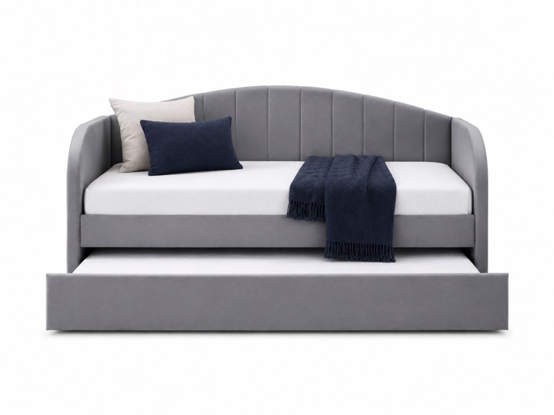 Land Of Beds Penny Grey Fabric Day Bed3