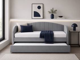 Land Of Beds Penny Grey Fabric Day Bed2