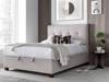Land Of Beds Jefferson Clay Fabric Double Ottoman Bed1