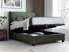 Land Of Beds Jefferson Green Fabric Super King Size Ottoman Bed3
