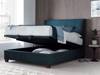 Land Of Beds Jefferson Blue Fabric Ottoman Bed3