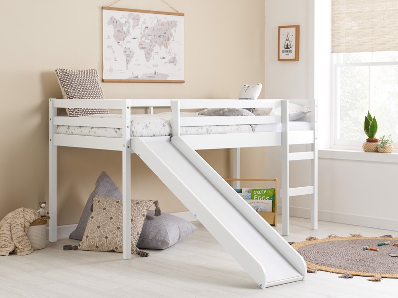 Land Of Beds Percy White Wooden Childrens Bed1