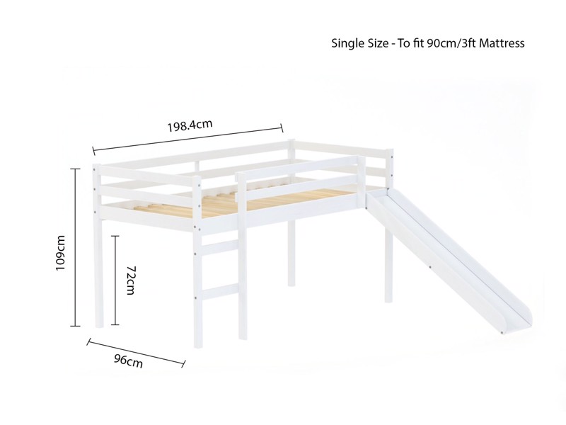 Land Of Beds Percy White Wooden Childrens Bed8