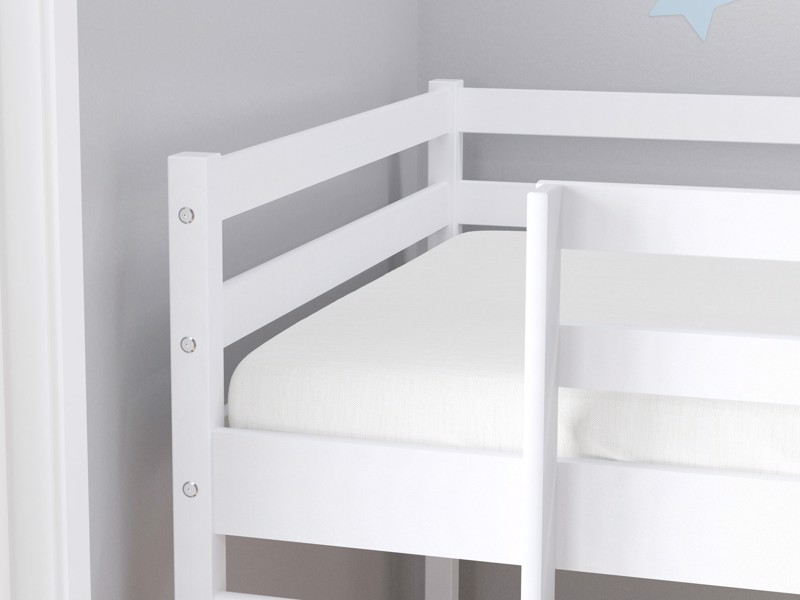 Land Of Beds Percy White Wooden Childrens Bed2