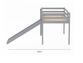 Land Of Beds Percy Grey Wooden Kids Bed10