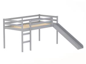Land Of Beds Percy Grey Wooden Kids Bed3