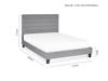 Land Of Beds Arley Grey Fabric Bed Frame7