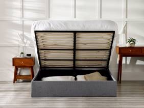 Land Of Beds Arley Grey Fabric Ottoman Bed2
