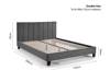 Land Of Beds Peony Grey Fabric Bed Frame7