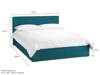 Land Of Beds Mia Teal Fabric Ottoman Bed4
