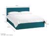 Land Of Beds Mia Teal Fabric Ottoman Bed5