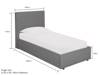 Land Of Beds Ava Grey Fabric Ottoman Bed4