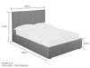 Land Of Beds Ava Grey Fabric Double Ottoman Bed5