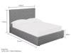 Land Of Beds Ava Grey Fabric Double Ottoman Bed6