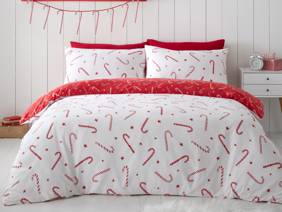 Catherine Lansfield Christmas Candy Cane Duvet Cover Set5